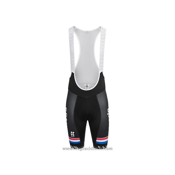 2021 Abbigliamento Ciclismo Alpecin Fenix Campione Paesi Bassi Manica Corta e Salopette